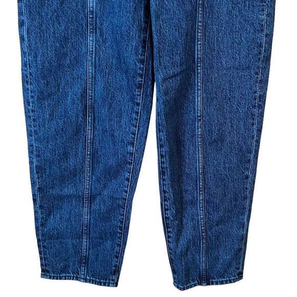 High Rise 90s Style Madewell Balloon Jeans - Dark Blue Denim - Picture 4 of 14